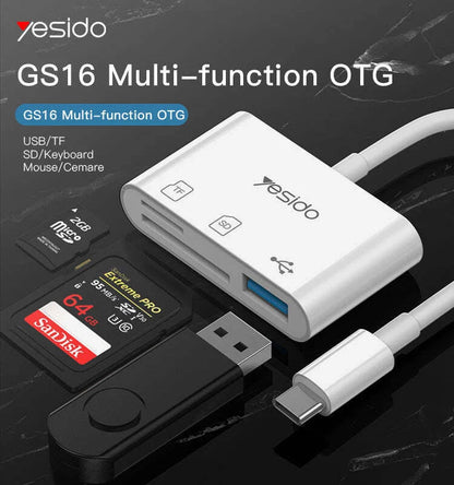 Dual-USB 3.0 to Type-C OTG Adapter